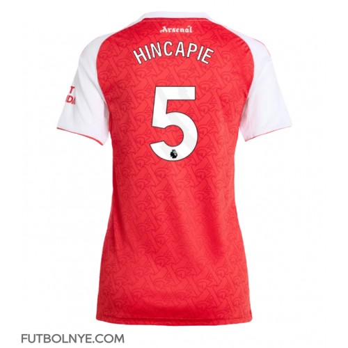 Camiseta Arsenal Piero Hincapie #5 Primera Equipación para mujer 2025-26 manga corta
